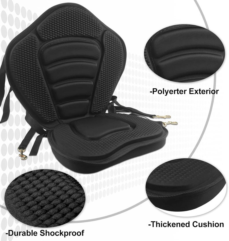 HLOGREE Kayak Seats - 1/2 Pck, Thicken Padded Seat Cushion with Back Support, Canoe & Ocean Sup Compatible - Image 5